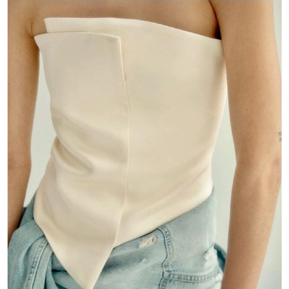 Women Zara Top White M
